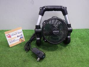  Hitachi Koki )14.4V 18V common use cordless fan rechargeable AC100V use possible small size * light weight UF18DSDL(NN) body only,AC adaptor attaching secondhand goods 240429