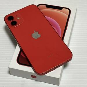 【1スタ】◇【SoftBank/Apple】iPhone 12 128GB SIMロック解除済 MGHW3J/A スマートフォン プロダクトレッド ネットワーク利用制限〇