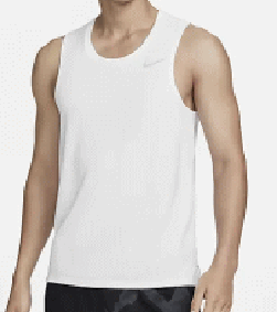 Nike nike DV9322 бегая бегая пробежек Dri-Fit Mylar Top Top White XL