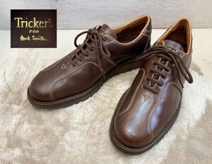 新品同様！定価8万円 イタリア製【Tricker's for Paul Smith】ポールスミス別注 トリッカーズ カーフレザー レザーシューズ 濃茶/UK8(27.0)