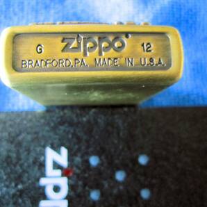 ZIPPOオイルライター マルボロ 真鍮製 2012年 の画像6