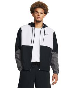 2024年 春夏モデル 1円～【新品】UNDER ARMOUR　レガシー ウインドブレーカー・ウインド パンツ　上下セット(size：L color：001) 