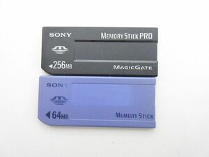 S3107R SONY Sony original * memory stick PRO 256MB* memory stick 64MB*2 pieces set used operation goods format ending 