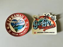非売品 枚数限定品 JAL Hawaii　日本航空 ハワイ　ステッカー2種類 各2枚 計4枚組_画像4