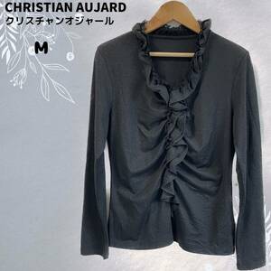 美品★CHRISTIAN AUJARD 日本製 ブラウス フリル 大人 トップス