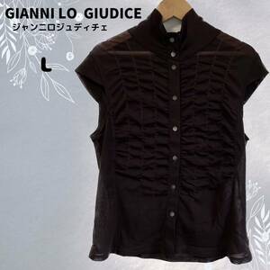 美品★GIANNI LO GIUDICE 日本製 ブラウス フレンチスリーブ