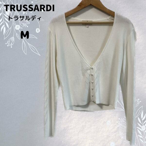 美品★TRUSSARDI トラサルディ カーディガン 日本製 長袖 Mサイズ