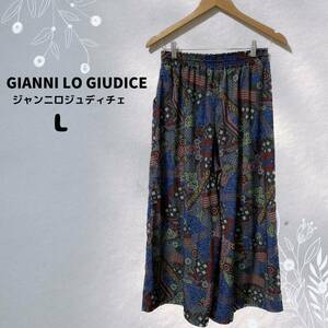 極美品★GIANNI LO GIUDICE 日本製 ガウチョパンツ ワイド 総柄