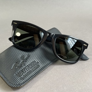 MS1092 B&L Ray-Banboshu ром RayBan WAYFARER Wayfarer солнцезащитные очки W1208 с футляром черный пластиковая оправа ( осмотр ) I одежда 