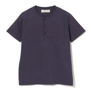 REMI RELIEF × BEAMS PLUS special order Henley neckline pocket T-shirt navy remi relief Beams 