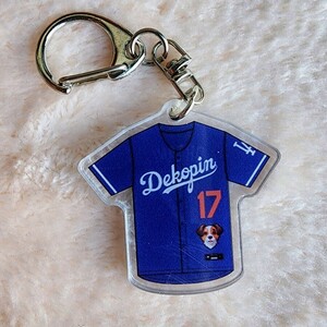  new goods unused deco pin Los Angeles *doja-s baseball uniform key holder Dekopin large . sho flat LADenzerus blue Blue