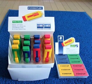 C-97 新品 STAEDTLER/ステッドラー 消しゴム PVCフリーホルダー字消し 525 PS1S 12個SET 詰め替え用字消し 1箱(24個入) 文具/机上/本格派