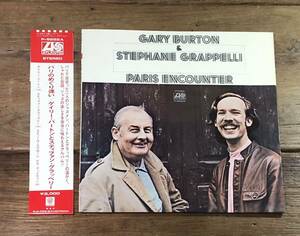 【 PARIS ENCOUNTER 】パリのめぐり逢い　GARY BURTON & STEPHANE GRAPPELLI / ［ATRANTICP-8222A]・パイオニアJAPAN 帯付USED保管品