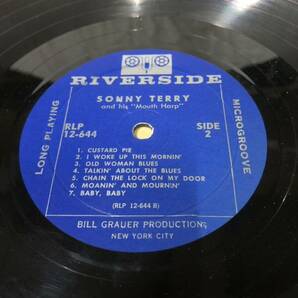 【 SONNY TERRY AND HIS MOUTH HARP 】 サニー・テリー / 1957年,59年 ,US盤,RLP12-644 RIVERSIDE RECORDS / USED保管品の画像10