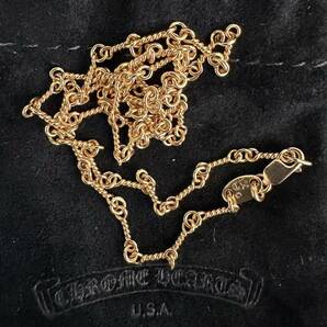 【新品未使用品】CHROME HEARTS クロムハーツ 22K ツイストチェーン 18インチ TWIST CHAIN T18-GLD 国内正規店舗購入 インボイス原本付の画像1