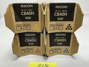 B-272【新品】リコー　RICOH　SPトナー　C840H　K/C/M/Y　ブラック/シアン/マゼンタ/イエロー　4色4本セット　純正