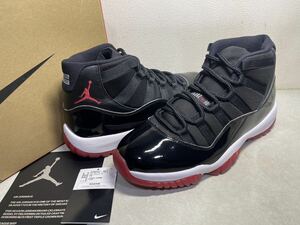 AIR JORDAN 11 RETRO エア ジョーダン 11 レトロ BRED 黒赤 US10 国内正規 USED 美品 378037-061