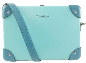  быстрое решение превосходный товар TIFFANY x GLOBE TROTTER Tiffany перчатка Toro ta- Val can волокно × кожа сумка на плечо 