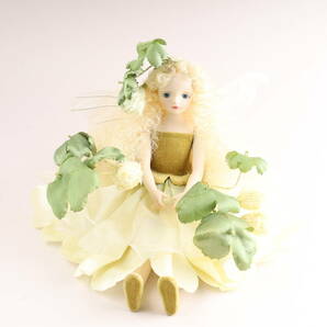 ③若月まり子 ビスクドール 全長27cm 四つ葉のクローバー 西洋人形 アンティークドール 創作人形の画像8