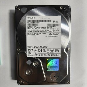 「61」HITACHI SEP-2011 2TB 3.5 SATA HDD (使用103367)