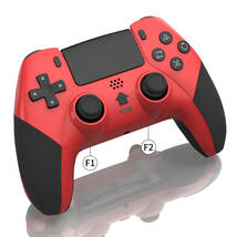 PS4 用コントローラー 背 800mAh大容量 無線Bluetooth接続 高耐久ボタン 多人数ゲーム対応 声器 3.5mm_画像1