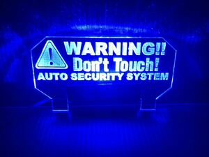 ^v shines!!! WARNING!!Don't Touch blue LED blinking security scanner plate ^V