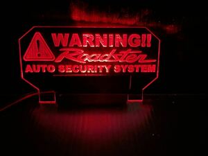 ^v shines!!! panel WARNING! Roadster (NCEC)Roadster red LED blinking security scanner plate ^V