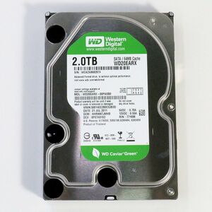 【2TB HDD】WD ウエスタンデジタル WD20EARX ハードディスク Western Digital WD Green グリーン