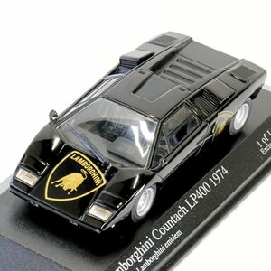 【ミニチャンプス】ランボルギーニ カウンタック Black with Lamborghini Emblem 1/43 ミニカー 鏡面 仕上げ 加工 MINICHAMPS Countach 黒