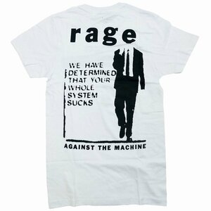 海外正規オフィシャル Rage Against The Machine System Sucks Tee Tシャツ レイジ 復刻 ヴィンテージ 半袖 ロックT 白/L
