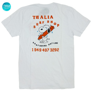 Thalia Surf Surfboard Hotline Tee 海外限定 タリアサーフショップ Tシャツ 半袖 スヌーピー Snoopy コラボ 白/S