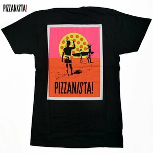 LA限定 Pizzanista Endless Yummer Tee ピッザニスタ Tシャツ 半袖 エンドレスサマー 映画 サーフィン パロディー 海外限定 黒/S