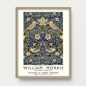 William Morris ウィリアムモリス ビンテージポスター アートポスター 展示会ポスター インテリア モダンアート 芸術 美術 フラワー 花