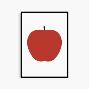 モダンアートポスター ミッドセンチュリーモダン 現代アート ポップアート りんご アップル フルーツ 海外ポスター ホームデコ 抽象的
