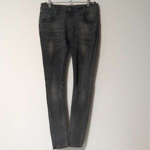 NUDIE JEANS ヌーディージーンズ SKINNY LIN W32 ｌ32 スキニー ストレッチ グレー