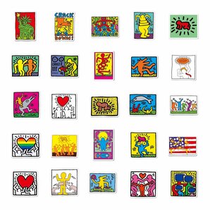 【ステッカー】全50枚・キースヘリング keith haring 現代アート（送料無料！）の画像3