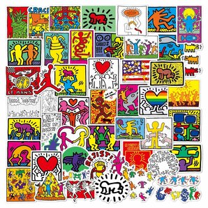 【ステッカー】全50枚・キースヘリング keith haring 現代アート（送料無料！）の画像2