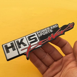 【ステッカー】 HKSアルミ エンブレム ステッカー HKS POWER AND SPORTS 3D レーシング アルミ製（送料無料！）