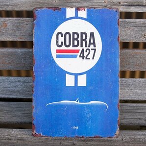 【ブリキ看板】シェルビーコブラ Shelby Cobra 427 ガレージ レトロ風 インテリア 店舗 カフェ 壁飾り 20cm×30㎝（送料無料！）の画像2