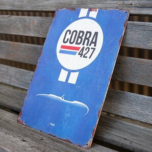 【ブリキ看板】シェルビーコブラ Shelby Cobra 427 ガレージ レトロ風 インテリア 店舗 カフェ 壁飾り 20cm×30㎝（送料無料！）の画像3
