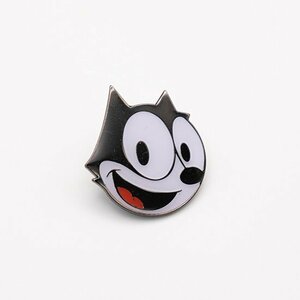 【ピンバッジ】フィリックス FELIX THE CAT 猫 デニム・革ジャン・ジーンズに相性抜群！古着・洋服のリメイクに！ピンズ