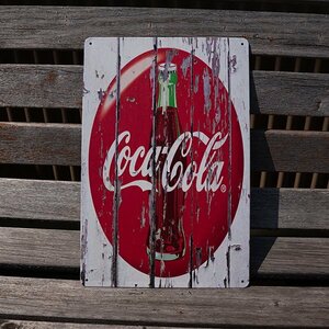 【ブリキ看板】コカコーラ coca cola 看板 レトロ風 インテリア 店舗 カフェ 壁飾り 20cm×30㎝（送料無料！）