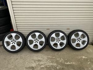 ゴルフ5 GTI 純正 ホイール 215/40R17 バリ溝 フォルクスワーゲン 7J アルミ ホイール ゴルフV 引取希望 京都発