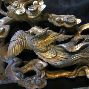 伝統工芸 工芸美術 仏教  ＊木製彫刻 装飾＊金塗 彫刻 精密彫  ＊寺院実使用品 (3セット)の画像3