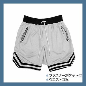 メンズ ハーフパンツ バスパン スポーツ 大きい メッシュ ジム トレーニング バスケットボールパンツ パンツ