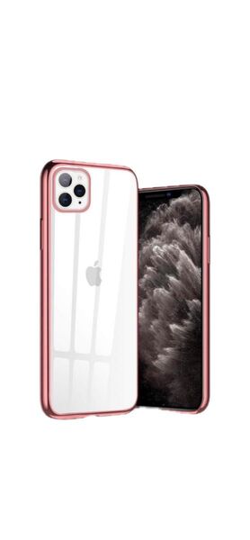 iPhone 11 Pro ケース クリア レッド
