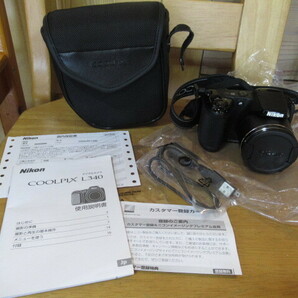 69169 Nikon コンパクトデジタルカメラ COOLPIX L340 単三電池式 ポーチ付き ニコン 通電確認済み 中古品 譲渡品の画像1