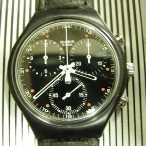 【中古美品】スウォッチ腕時計 クォーツ クロノグラフ 文字盤カラー：ブラックの画像1