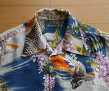鯉のアロハシャツ　絹100%　シルク　和柄　TEN-NEN_画像2