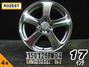 [中古ホイール4本セット]ROZEST[17x7J+48/114.3/5H]VOXY,ノア,エスティマ,アコード,エスクァイア,アクセラ,オデッセイ,ティアナ,CX-3